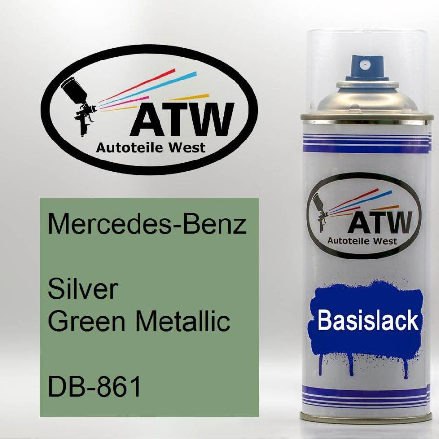 Mercedes-Benz, Silver Green Metallic, DB-861: 400ml Sprühdose, von ATW Autoteile West.